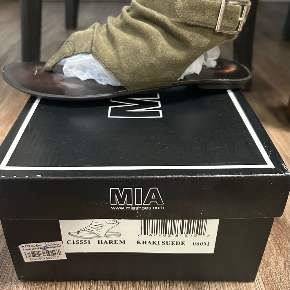 MIA Tan Sandals Suede Flip-Flops